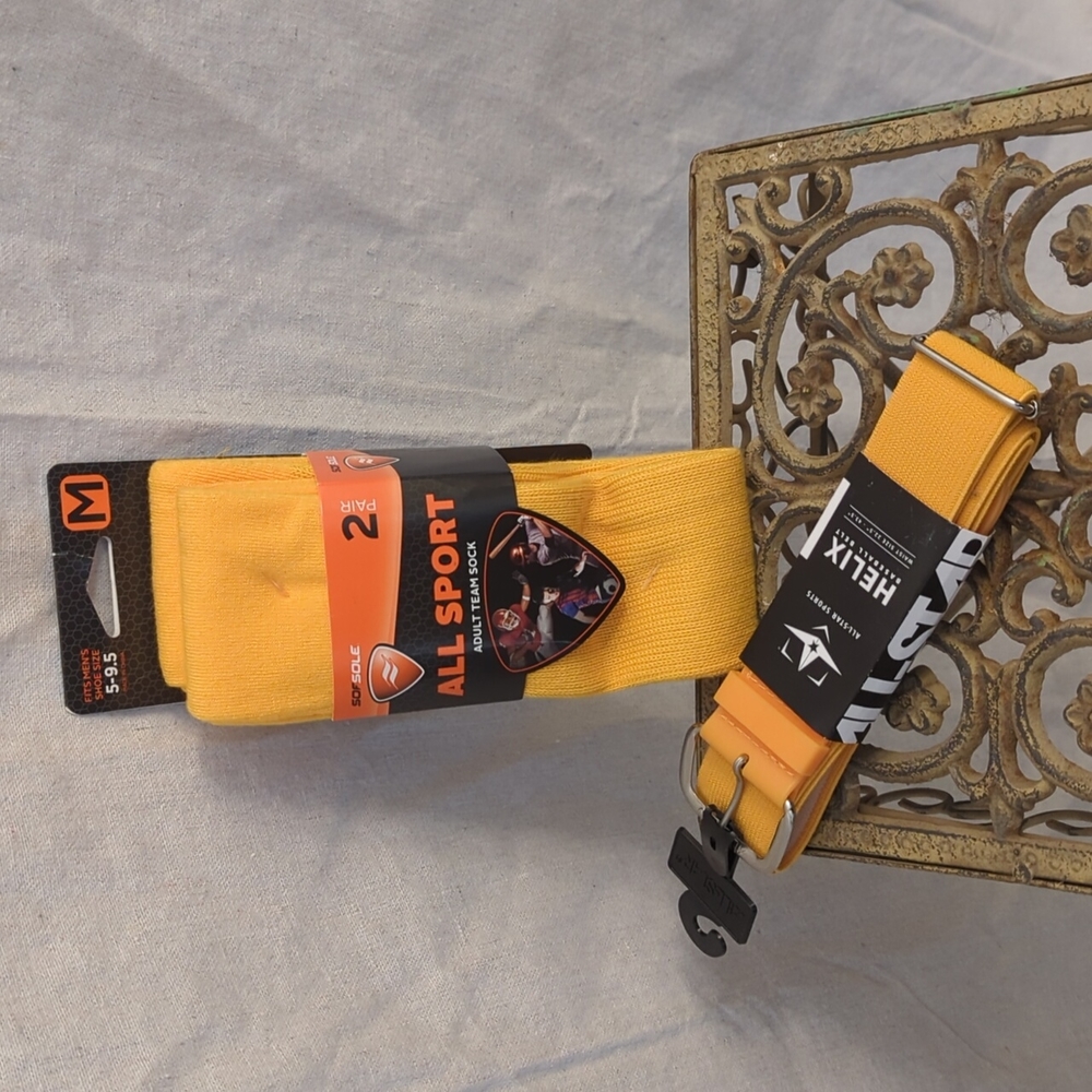 Gold Team Socks and Belt